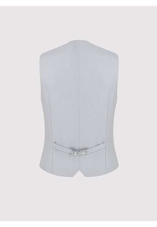 Pako Lorente - PAKO LORENTE – Jednorzędowa szara kamizelka. Kolor: szary. Materiał: poliester, wiskoza. Styl: elegancki, młodzieżowy