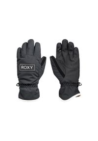 Roxy - Rękawice ocieplane dla Dziewczynki FRESHFIELD Czarny. Kolor: czarny. Materiał: poliester, tkanina, skóra. Wzór: ze splotem. Sezon: zima. Sport: narciarstwo #1