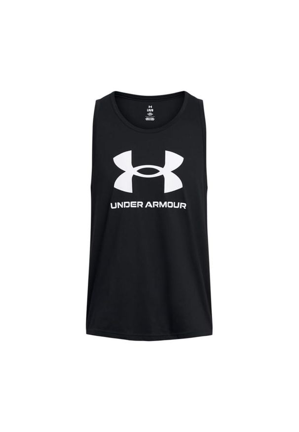 Podkoszulek Under Armour Sportstyle Logo Tank, Mężczyźni. Kolor: czarny. Materiał: bawełna, materiał