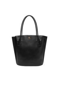 Calvin Klein Torebka LV04F3168G Czarny. Kolor: czarny. Materiał: skórzane