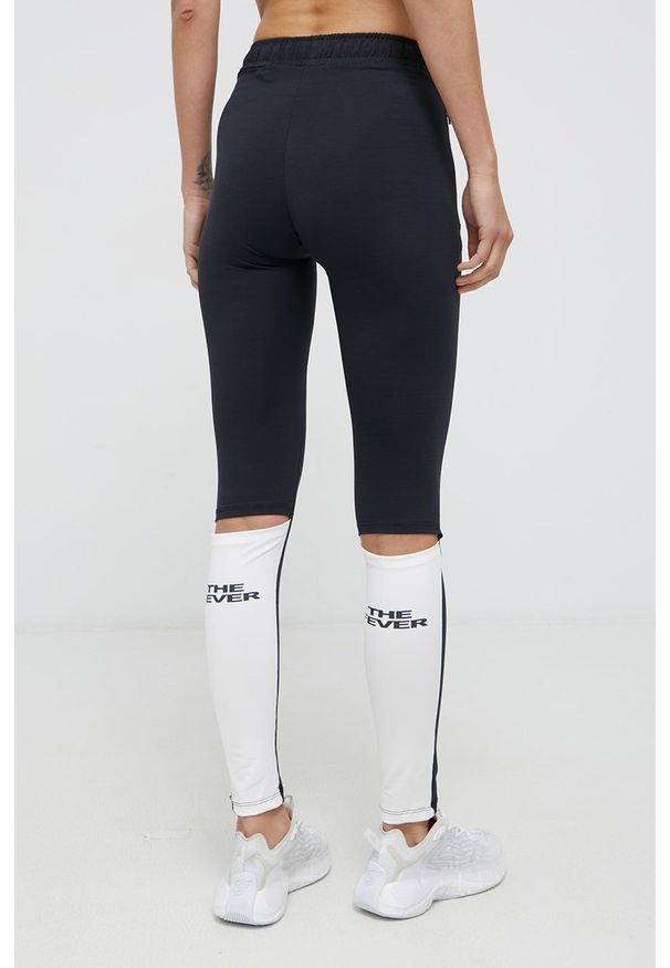 LABELLAMAFIA - LaBellaMafia Legginsy damskie kolor czarny z nadrukiem. Kolor: czarny. Materiał: dzianina. Wzór: nadruk