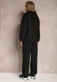 Renee - Czarny 2-częściowy Komplet Dresowy z Bluzą i Spodniami Frestine. Kolor: czarny. Materiał: dresówka