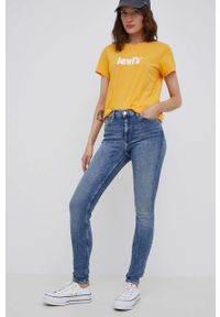 Tommy Jeans jeansy NORA CE137 damskie medium waist. Kolor: niebieski #1
