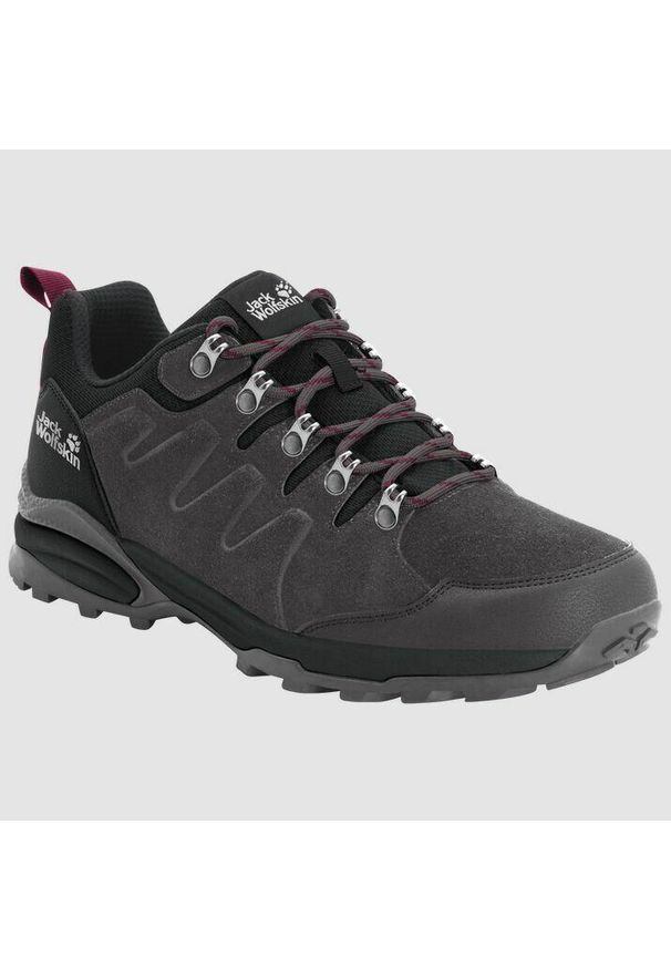 Buty trekkingowe damskie Jack Wolfskin Refugio Texapore Low. Kolor: fioletowy, wielokolorowy, szary. Sezon: lato