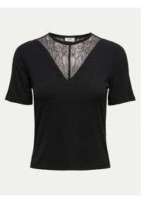 JDY T-Shirt Roxy 15341671 Czarny Slim Fit. Kolor: czarny. Materiał: wiskoza #7