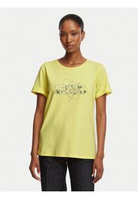 Liu Jo Sport T-Shirt TA6163 JS003 Żółty jasny Regular Fit. Kolor: żółty. Materiał: bawełna. Styl: sportowy #1