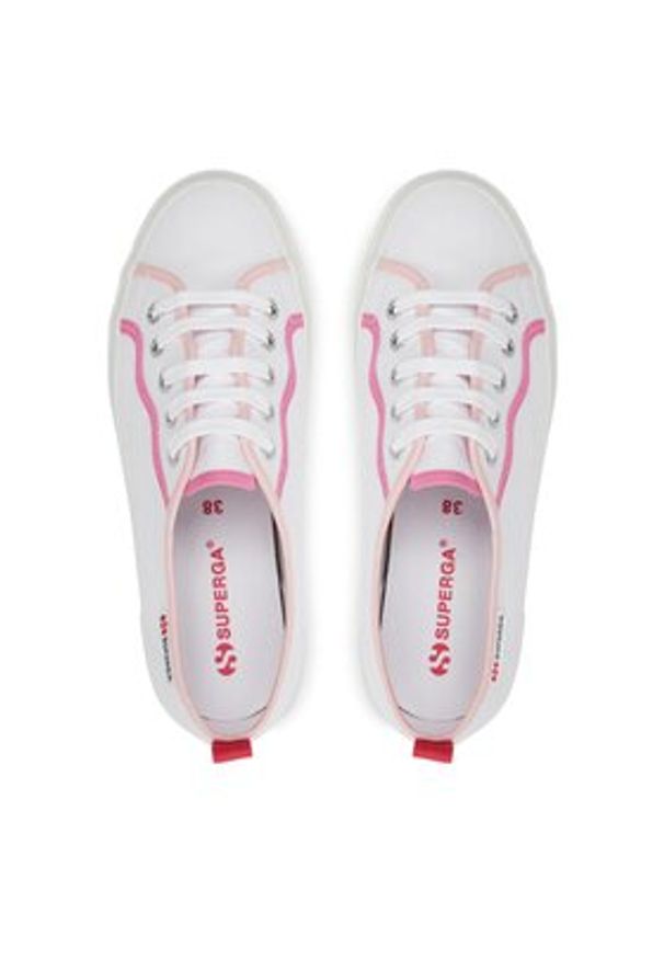 Superga Sneakersy Curly Bindings 2750 S8138NW Biały. Kolor: biały. Materiał: materiał