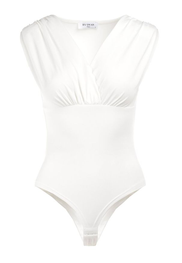 Born2be - Białe Body Sofosyne. Kolor: biały. Wzór: jednolity. Styl: elegancki