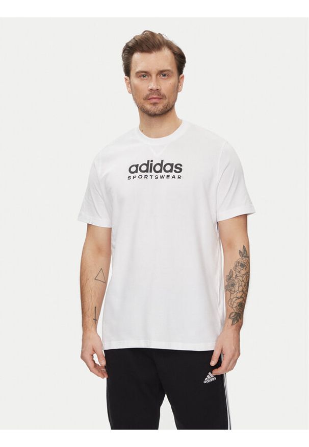 Adidas - adidas T-Shirt All SZN Graphic T-Shirt IC9821 Biały Loose Fit. Kolor: biały. Materiał: bawełna