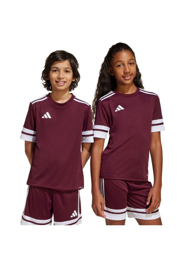 Adidas - Koszulka dla dzieci adidas Squadra 25. Kolor: czerwony, biały, wielokolorowy. Sport: piłka nożna