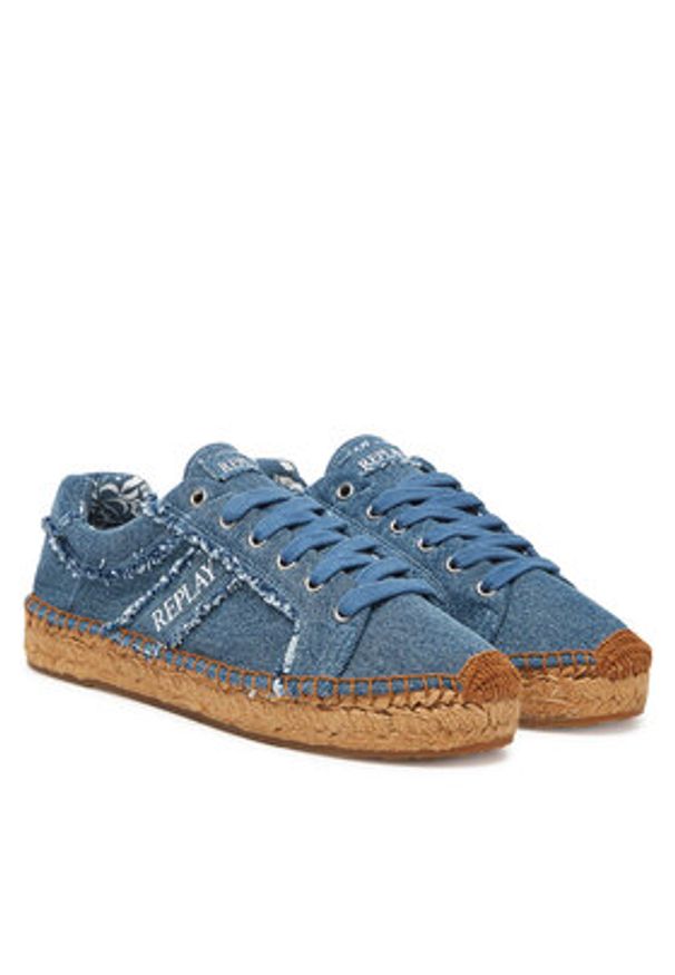 Replay - REPLAY Espadryle GWF22 .000.C0088T Niebieski. Kolor: niebieski. Materiał: materiał