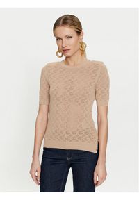 Guess Sweter Belle W4GR15 Z36O0 Beżowy Regular Fit. Kolor: beżowy. Materiał: syntetyk, wiskoza