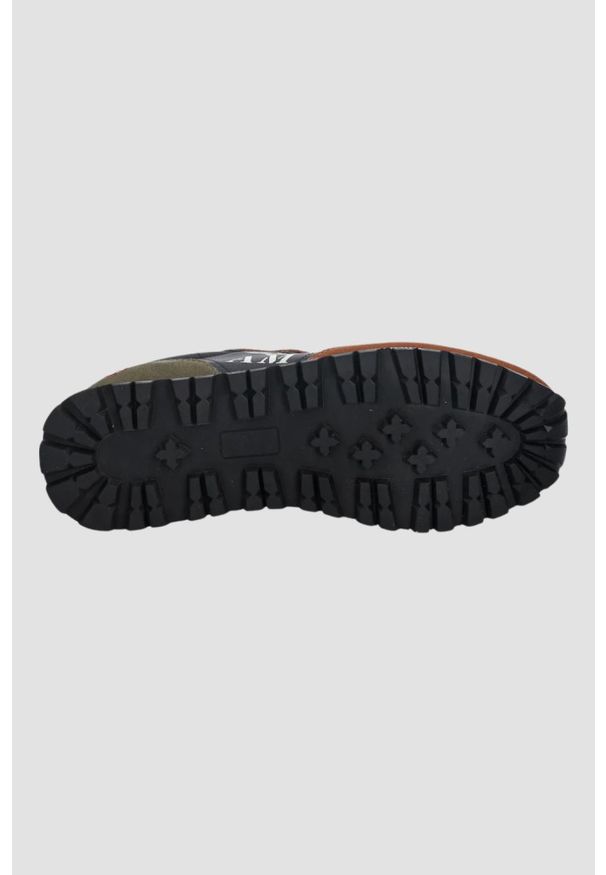 Aeronautica Militare - AERONAUTICA MILITARE Sneakersy męskie granatowo-brązowe zamszowe, Rozmiar 44. Okazja: na co dzień. Kolor: niebieski. Materiał: zamsz