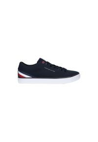 TOMMY HILFIGER - Buty męskie trampki sportowe Tommy Hilfiger TH HI VULC CORE LOW STRIPES. Kolor: biały, niebieski, czerwony, wielokolorowy