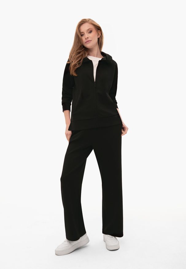 Volcano - Szerokie spodnie dresowe N-EVA. Materiał: dresówka. Długość: długie. Wzór: gładki