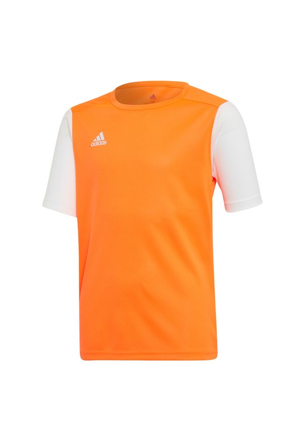 Adidas - Koszulka dziecięca adidas Estro 19. Kolor: pomarańczowy. Materiał: jersey