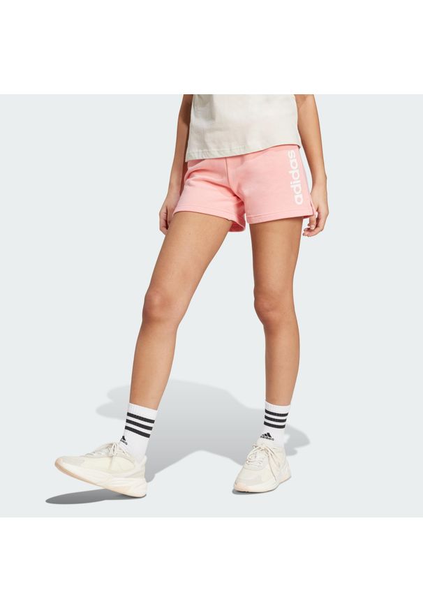 Adidas - Essentials Linear French Terry Shorts. Kolor: różowy