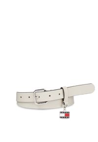 Tommy Jeans Pasek Damski Tjw Hanging Plaque Leather 2.5 AW0AW15483 Beżowy. Kolor: beżowy