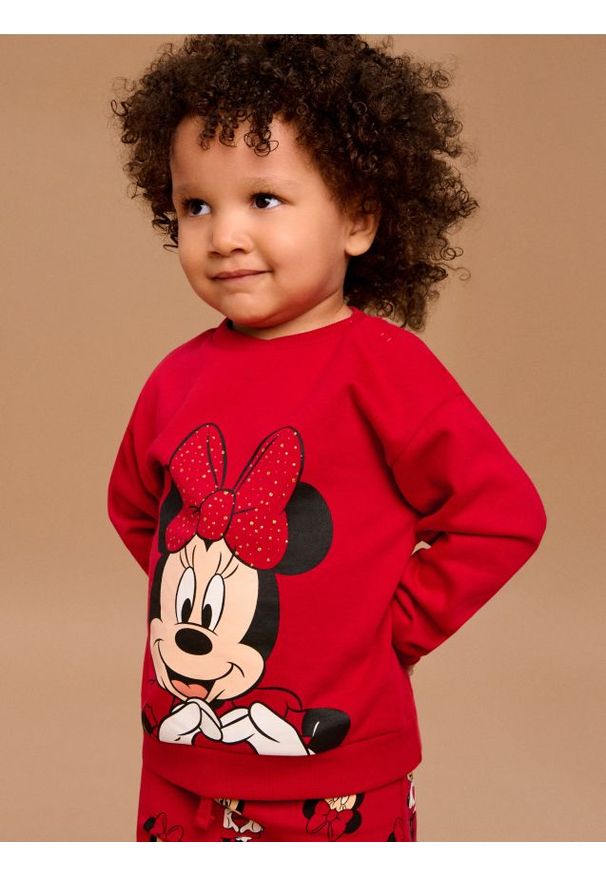 Sinsay - Bluza Minnie Mouse - czerwony. Kolor: czerwony. Wzór: motyw z bajki