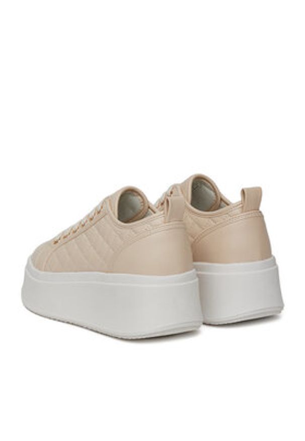 DeeZee Sneakersy AM25237 Beżowy. Kolor: beżowy. Materiał: skóra