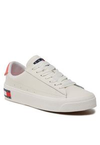 Tommy Jeans Sneakersy Tjw Leather Vulc. Flatform EN0EN02203 Écru. Materiał: skóra