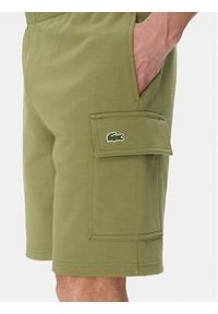 Lacoste Szorty sportowe GH9743 Khaki Regular Fit. Kolor: brązowy. Materiał: bawełna. Styl: sportowy #7