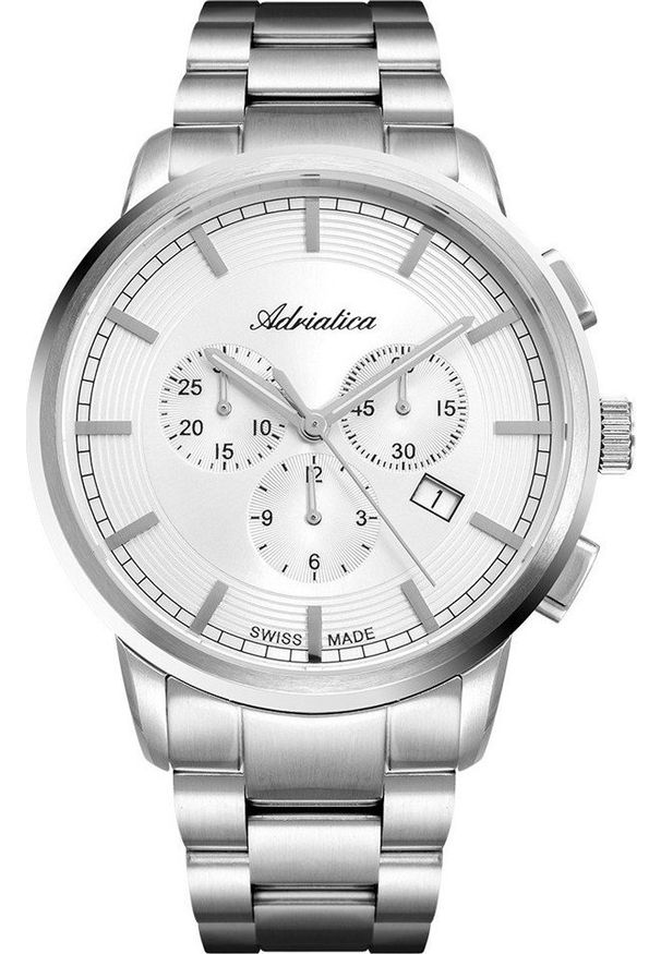 Zegarek Adriatica Zegarek męski Adriatica A8307.5113CH srebrny. Kolor: srebrny