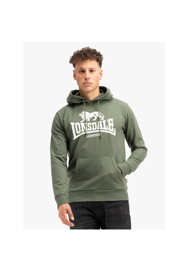 Bluza z kapturem Lonsdale Fremington. Typ kołnierza: kaptur. Kolor: zielony, biały, wielokolorowy
