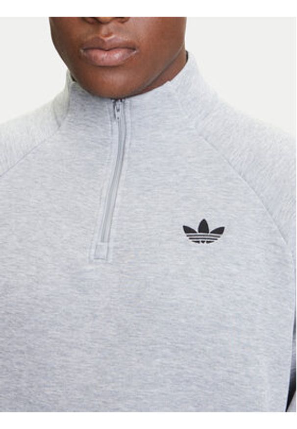 Adidas - adidas Bluza adicolor Spacer Drill JX1508 Szary Loose Fit. Okazja: na spacer. Kolor: szary. Materiał: bawełna