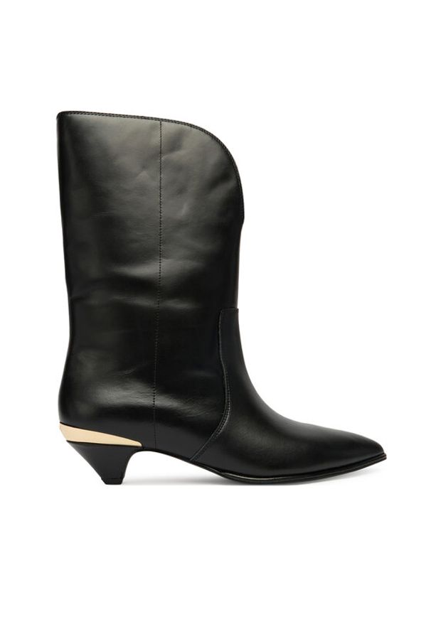 Love Moschino - LOVE MOSCHINO Botki JA24363G0NIA0000 Czarny. Kolor: czarny. Materiał: skóra