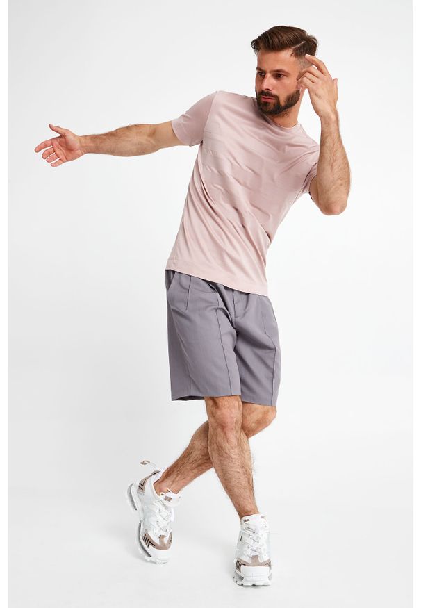 Emporio Armani - BERMUDY EMPORIO ARMANI. Materiał: len, guma, wełna