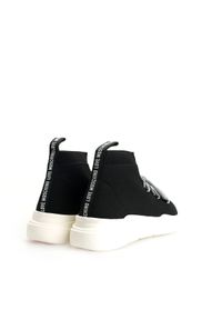 Love Moschino Sneakersy | JA15143G1BIQ | Kobieta | Czarny. Nosek buta: okrągły. Zapięcie: bez zapięcia. Kolor: czarny. Materiał: tkanina. Wzór: aplikacja #2