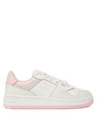 Tommy Jeans Sneakersy Tjw Retro Basket Washed Suede EN0EN02773 Biały. Kolor: biały. Materiał: skóra #1