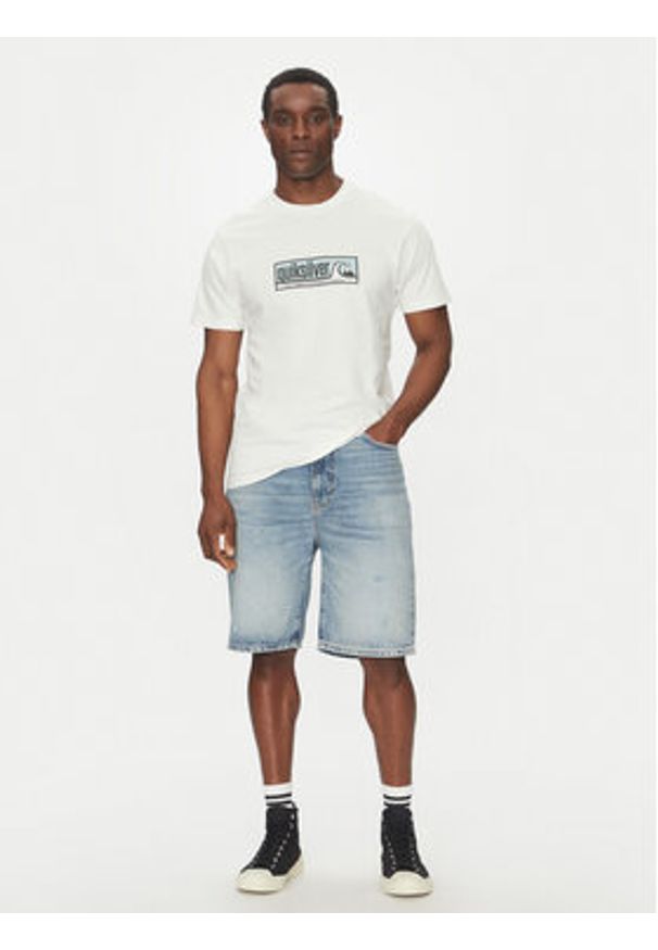 Quiksilver T-Shirt EQYZT08040 Biały Regular Fit. Kolor: biały. Materiał: bawełna