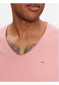 Tommy Jeans T-Shirt Jaspe DM0DM09587 Różowy Slim Fit. Kolor: różowy. Materiał: bawełna #5