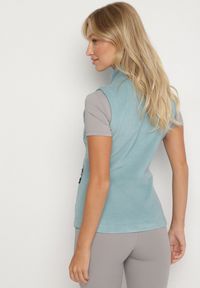 Born2be - Niebieska Kamizelka Polarowa z Bawełną Anerrise. Okazja: na co dzień. Kolor: niebieski. Materiał: polar, bawełna. Styl: casual #7