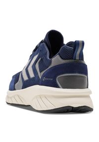 Trenerzy Hummel Marathona Reach LX. Kolor: niebieski. Materiał: zamsz, neopren. Szerokość cholewki: normalna. Wzór: jodełka, haft