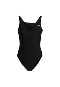 Adidas - Iconisea 3-Stripes Swimsuit. Kolor: czarny. Materiał: materiał