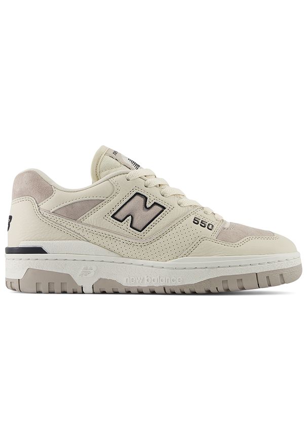 Buty damskie New Balance BBW550RB – beżowe. Okazja: na co dzień. Kolor: beżowy. Materiał: materiał, skóra, syntetyk. Szerokość cholewki: normalna