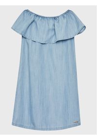 Guess Sukienka codzienna J3GK15 D3X30 Niebieski Regular Fit. Okazja: na co dzień. Kolor: niebieski. Materiał: lyocell. Typ sukienki: proste. Styl: casual #1