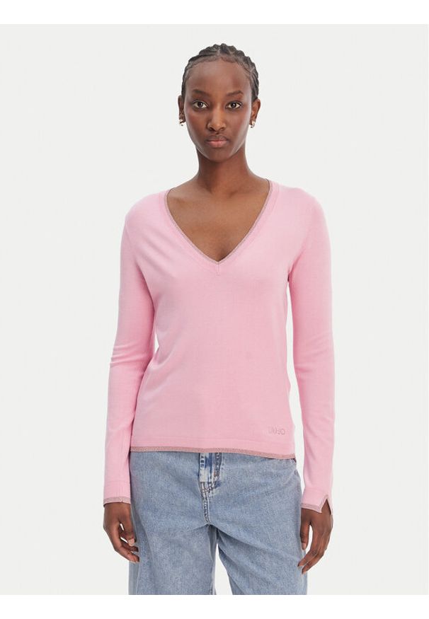 Liu Jo Sweter WA6282 MS49I Różowy Regular Fit. Kolor: różowy. Materiał: wiskoza