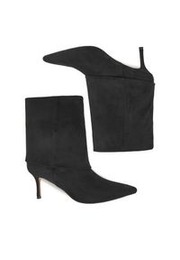 Nine West Botki CEO-JUMANAH-01 Czarny. Kolor: czarny. Materiał: materiał #8