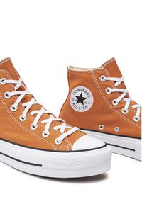 Converse Trampki Chuck Taylor All Star Lift Platform Hi A11537C Pomarańczowy. Kolor: pomarańczowy. Materiał: materiał. Obcas: na platformie #4