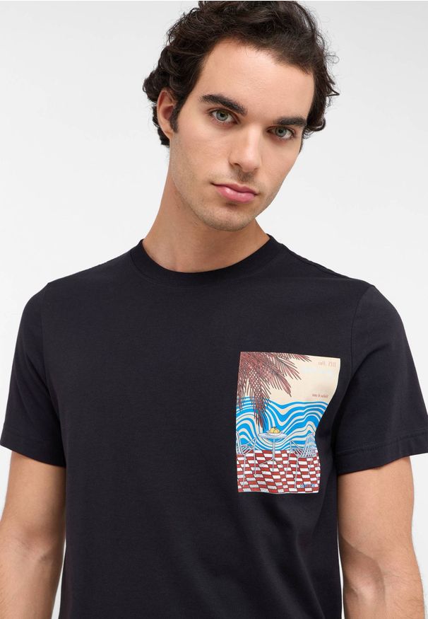 Męski T-Shirt Mustang Style Austin Jet Black 1016270 4188