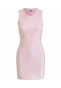 SAKS POTTS - Różowa sukienka Vision. Kolor: wielokolorowy, fioletowy, różowy. Materiał: materiał. Typ sukienki: dopasowane. Długość: mini