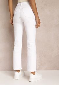 Renee - Białe Jeansy Straight z Wysokim Stanem Kathelia. Stan: podwyższony. Kolor: biały #4
