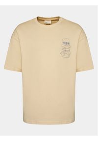 outhorn - Outhorn T-Shirt OTHAW23TTSHM0857 Żółty Regular Fit. Kolor: żółty. Materiał: bawełna #1