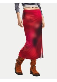 Desigual Spódnica ołówkowa Asmee 26SWFK02 Czerwony Slim Fit. Kolor: czerwony. Materiał: syntetyk #1