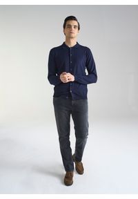 PAKO LORENTE – Granatowy kardigan z kołnierzykiem P24SF-2X-001-G-0 - Pako Lorente. Kolor: niebieski. Materiał: dzianina #2