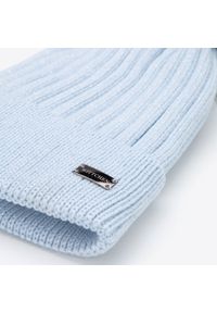 Wittchen - Damska czapka z błyszczącą nitką. Kolor: niebieski. Materiał: akryl. Wzór: aplikacja. Sezon: zima. Styl: klasyczny, elegancki #3